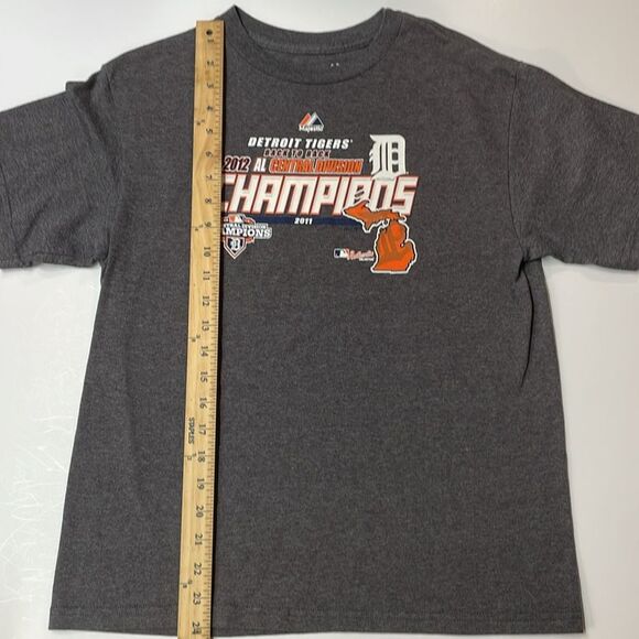 Majestic Vintage Detroit Tigers Baseball Youth Short Sleeve Tee Sz L - Picture 4 of 6